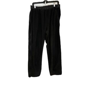 Vtg REI Fleece Pants Polartec Womens Large Black  Zip Sides Pockets Ankle USA